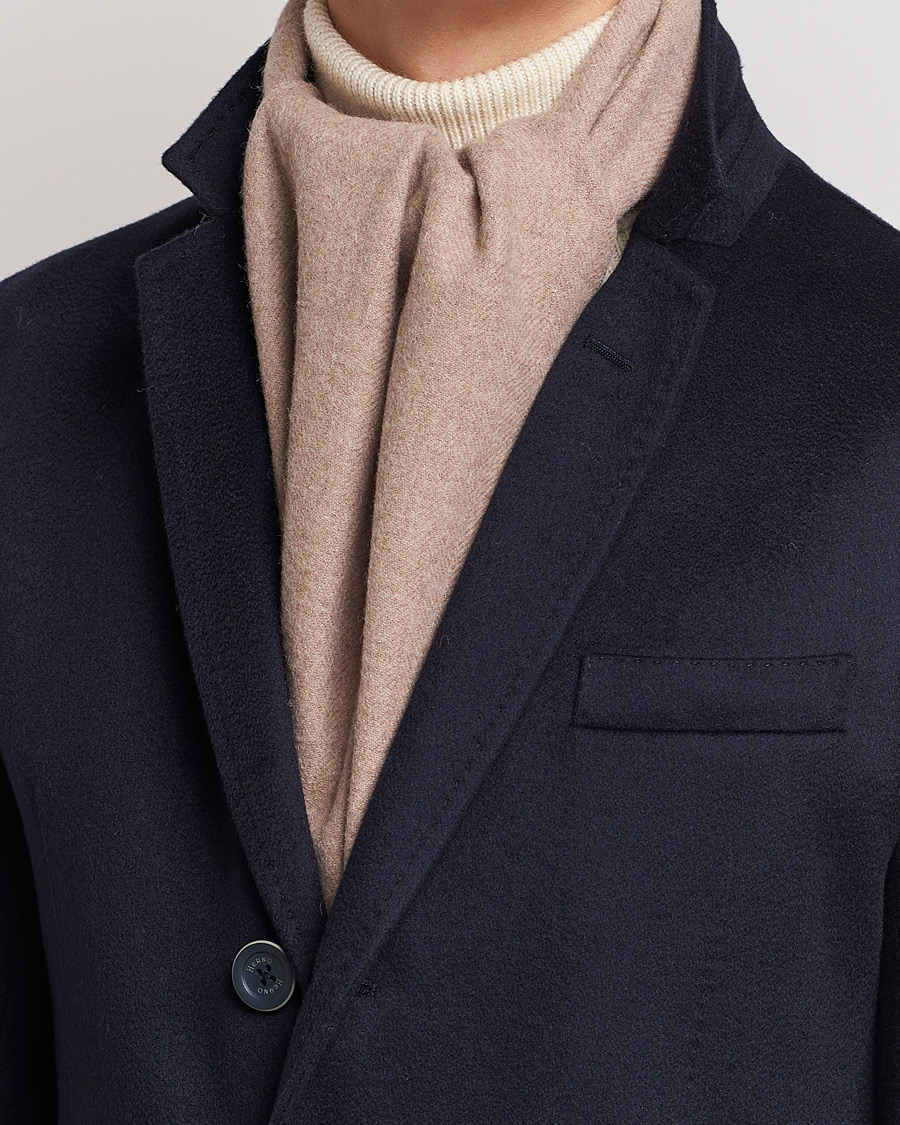 Hombres | Amanda Christensen Wool Scarf Beige Melange | Amanda Christensen | Wool Scarf Beige Melange