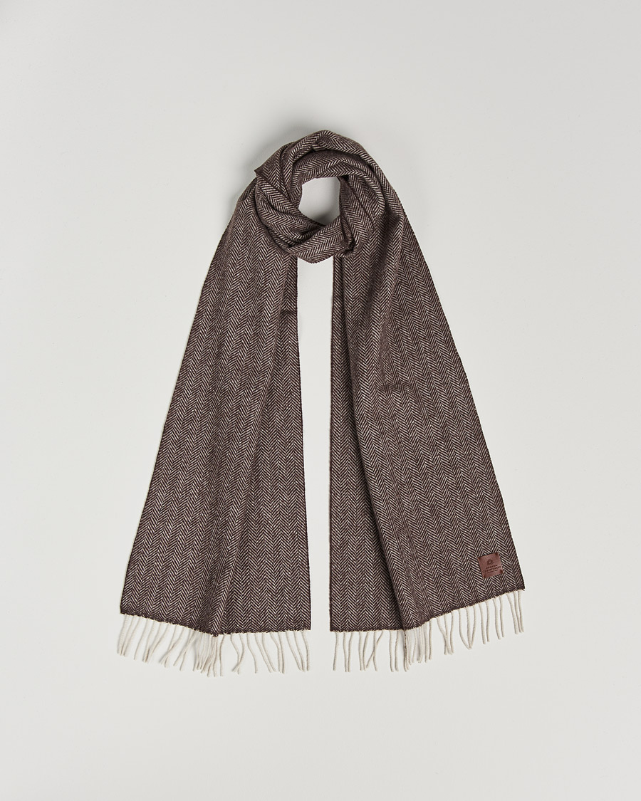 Hombres | Amanda Christensen Merino Wool Herringbone Brown | Amanda Christensen | Merino Wool Herringbone Brown