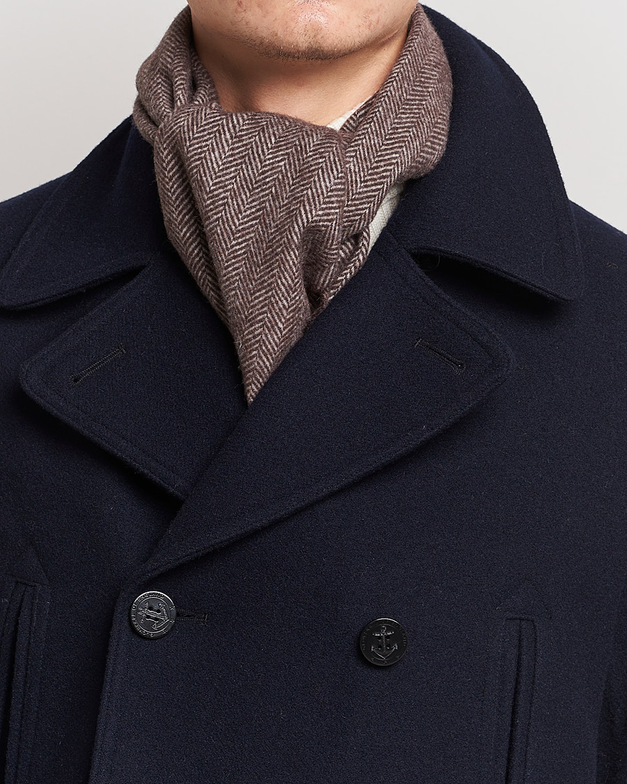 Hombres | Amanda Christensen Merino Wool Herringbone Brown | Amanda Christensen | Merino Wool Herringbone Brown