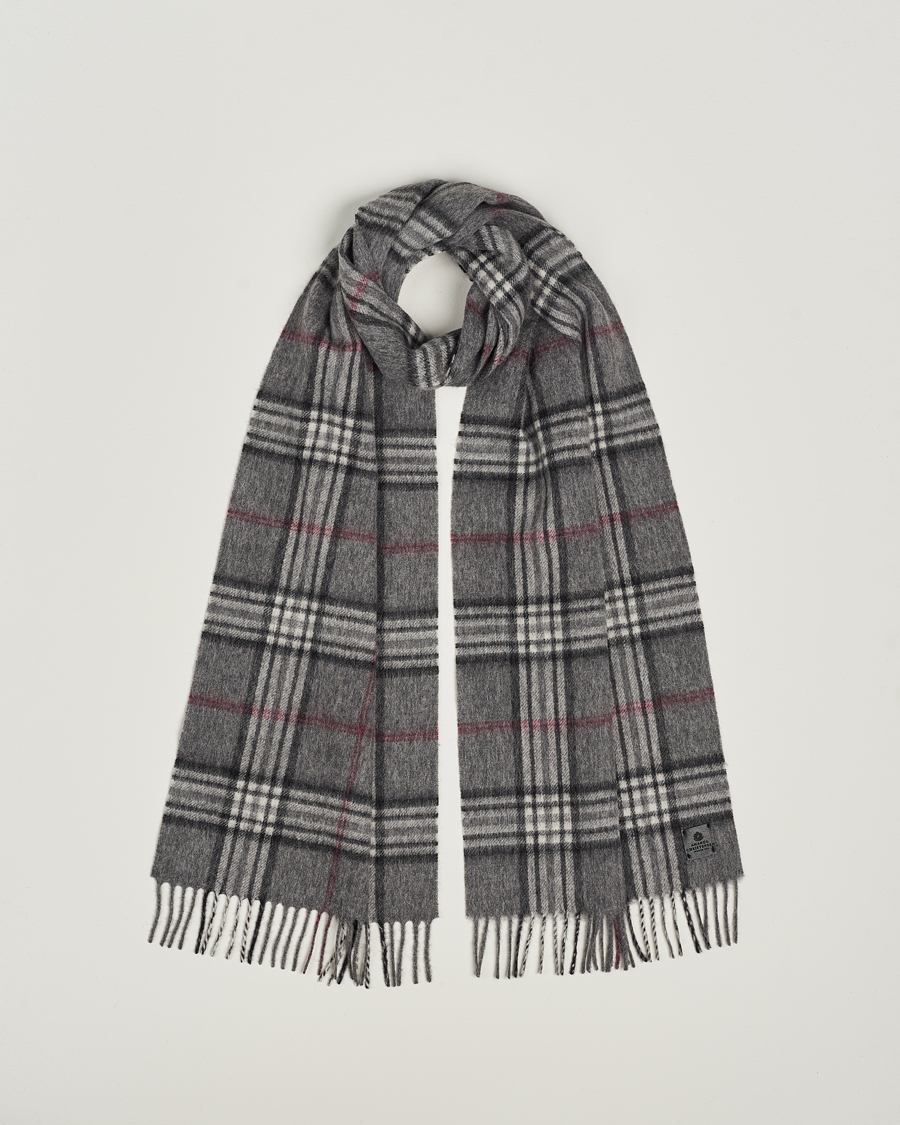 Hombres | Amanda Christensen Wool Check Scarf Grey | Amanda Christensen | Wool Check Scarf Grey