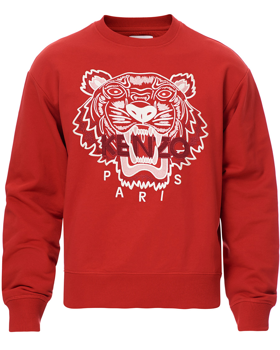 Hombres | Jerséis y prendas de punto | KENZO | Icon Tiger Crew Neck Sweatshirt Red
