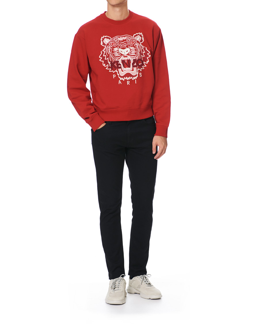 Hombres | Jerséis y prendas de punto | KENZO | Icon Tiger Crew Neck Sweatshirt Red