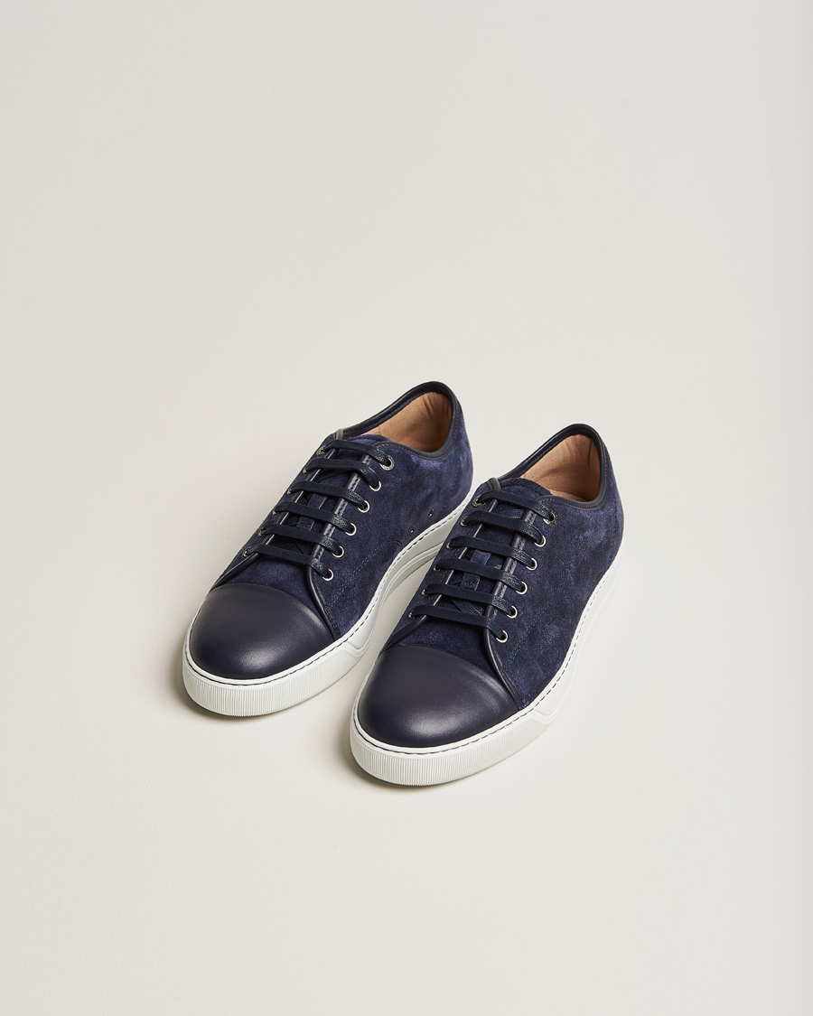 Hombres | Zapatos | Lanvin | Nappa Cap Toe Sneaker Navy