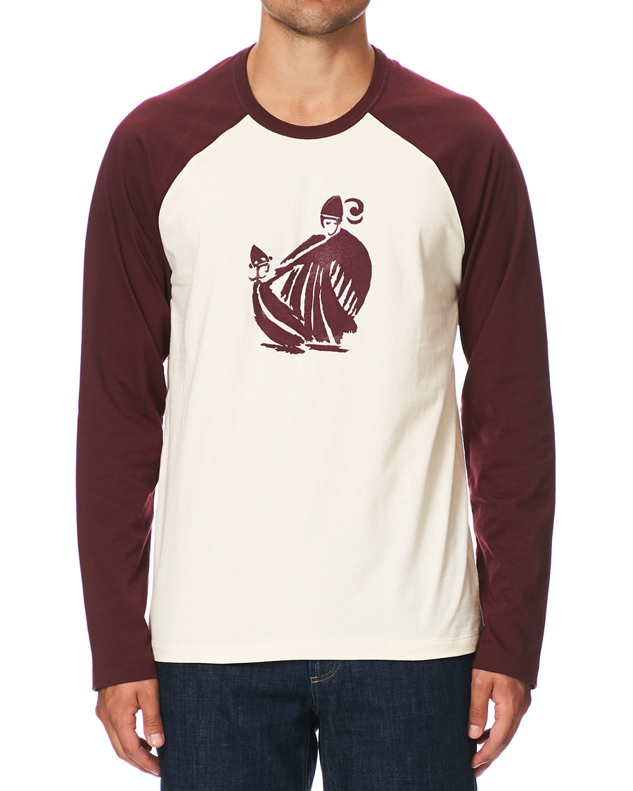 Hombres | Camisetas | Lanvin | Long Sleeve Logo Tee Garnet