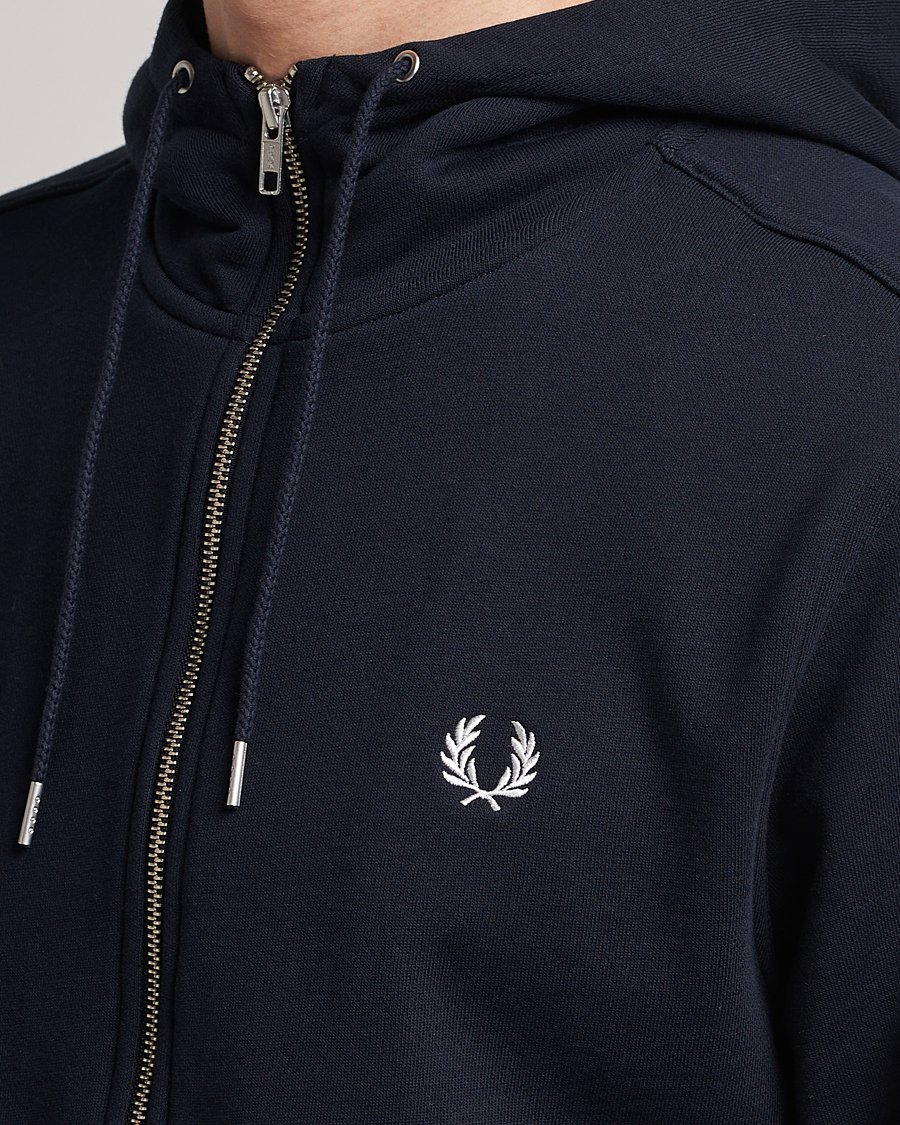 Hombres | Jerséis y prendas de punto | Fred Perry | Full Zip Hooded Sweatshirt Navy