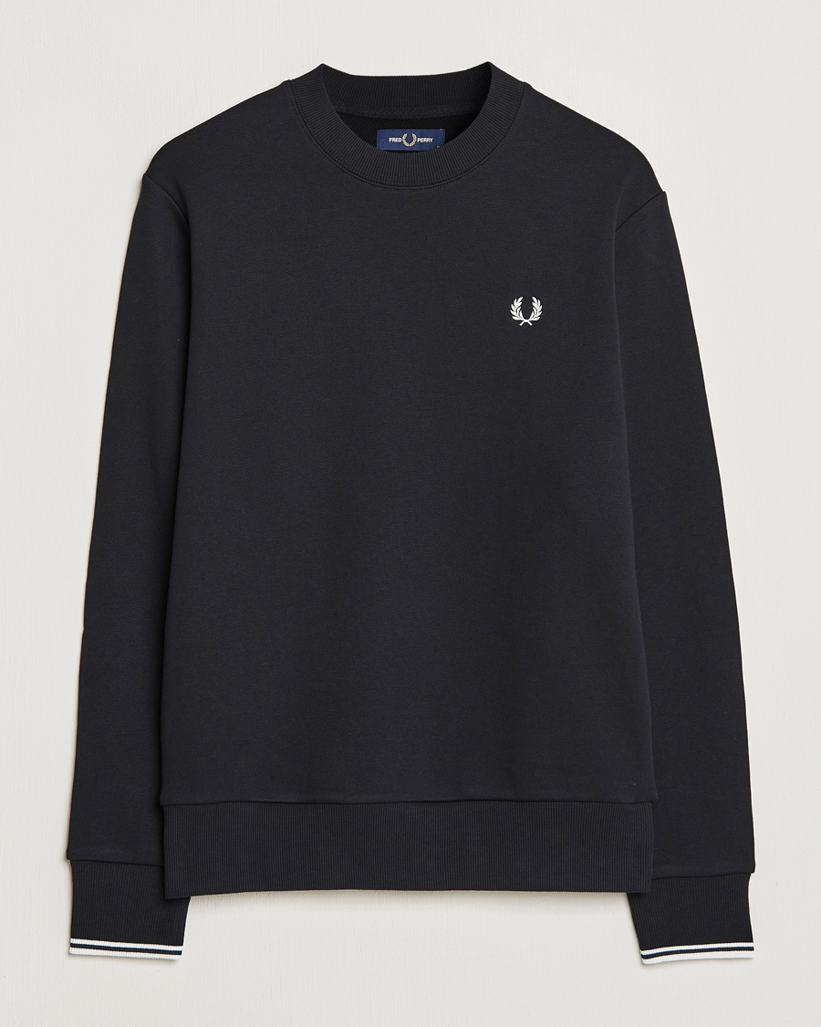 Hombres | Jerséis y prendas de punto | Fred Perry | Crew Neck Sweatshirt Black