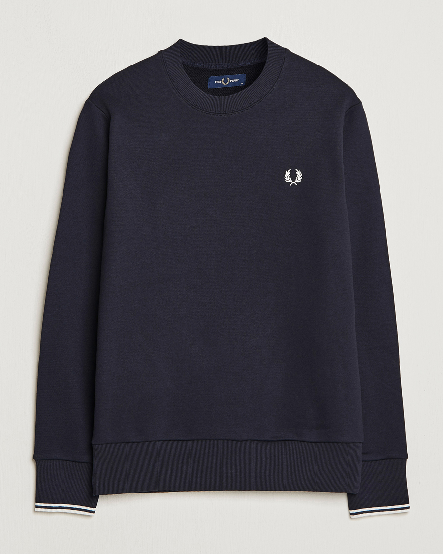 Hombres | Jerséis y prendas de punto | Fred Perry | Crew Neck Sweatshirt Navy