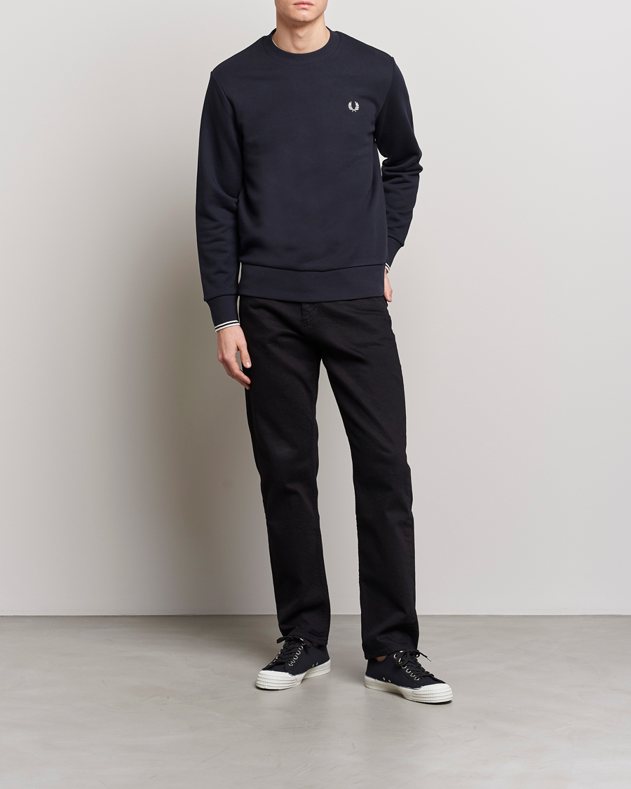 Hombres | Jerséis y prendas de punto | Fred Perry | Crew Neck Sweatshirt Navy