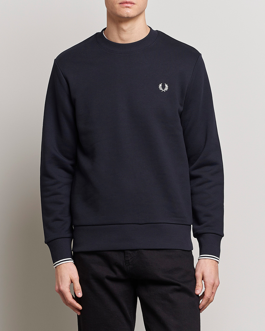 Hombres | Jerséis y prendas de punto | Fred Perry | Crew Neck Sweatshirt Navy