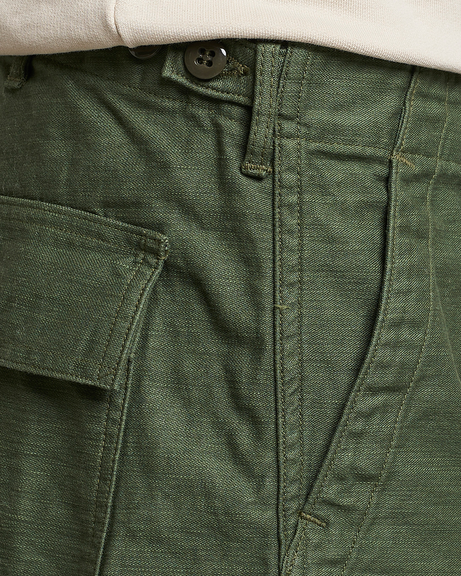 Hombres | Pantalones | orSlow | Slim Fit Original Sateen Fatigue Pants Green