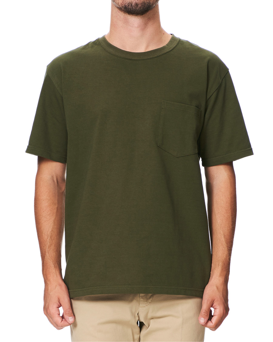 Hombres | Camisetas | orSlow | Military Pocket Tee Dark Olive
