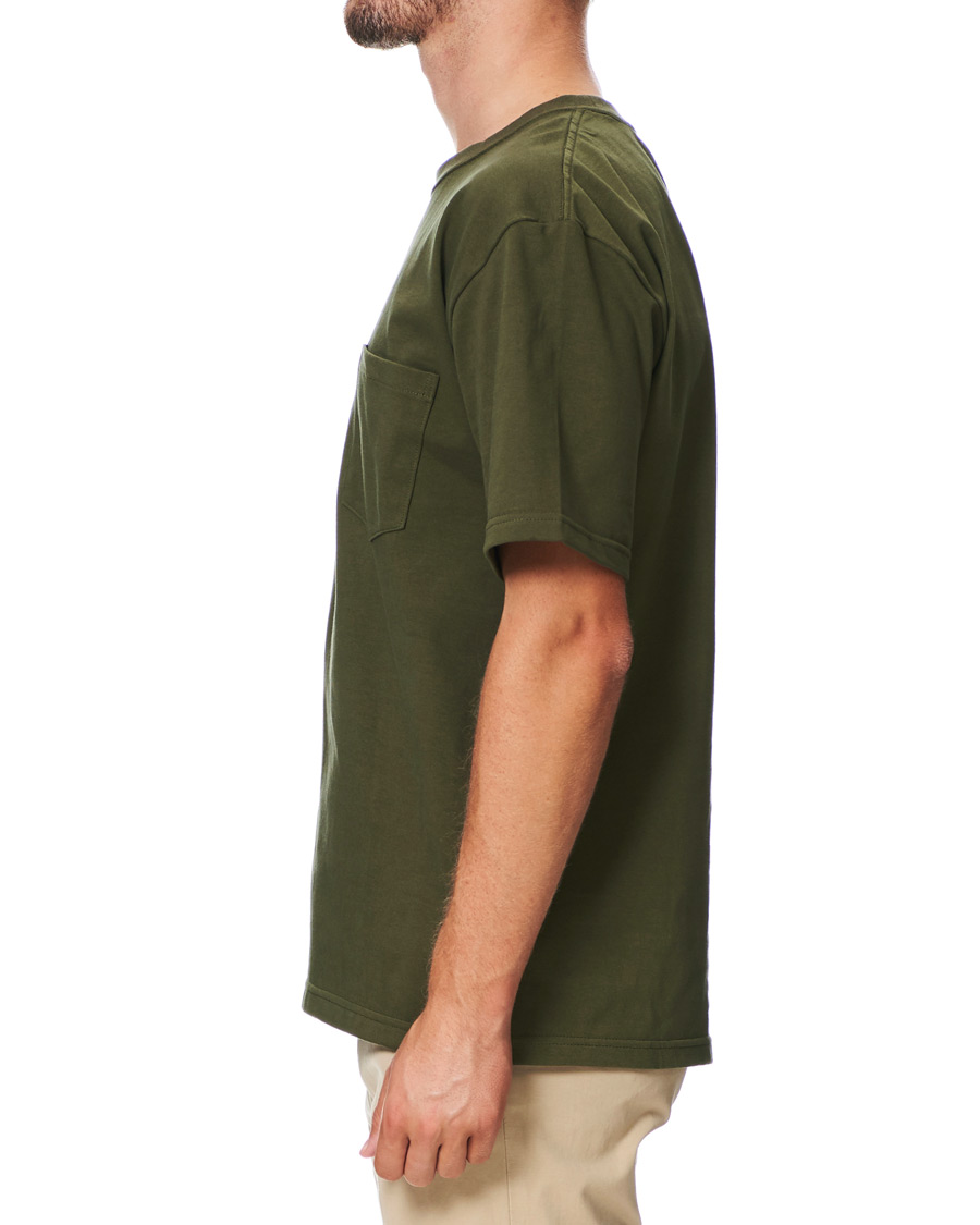 Hombres | Camisetas | orSlow | Military Pocket Tee Dark Olive
