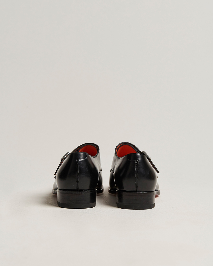 Hombres | Santoni Blake Double Monk Black Calf | Santoni | Blake Double Monk Black Calf
