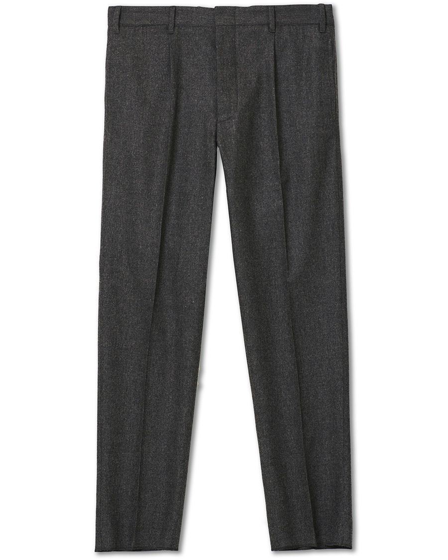 Hombres | Pantalones | The Gigi | Tonga Stretch Flannel Trousers Grey Melange