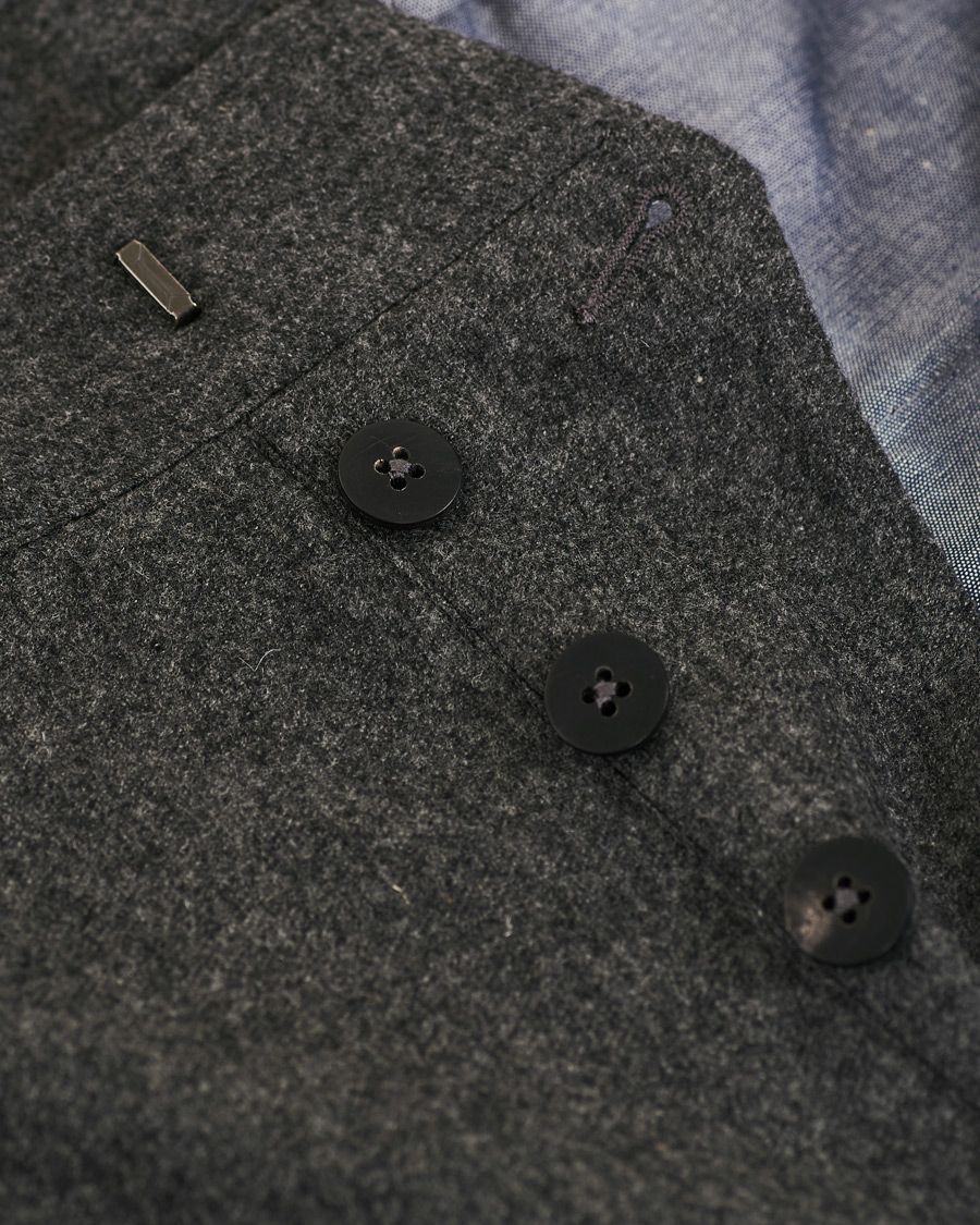 Hombres | Pantalones | The Gigi | Tonga Stretch Flannel Trousers Grey Melange