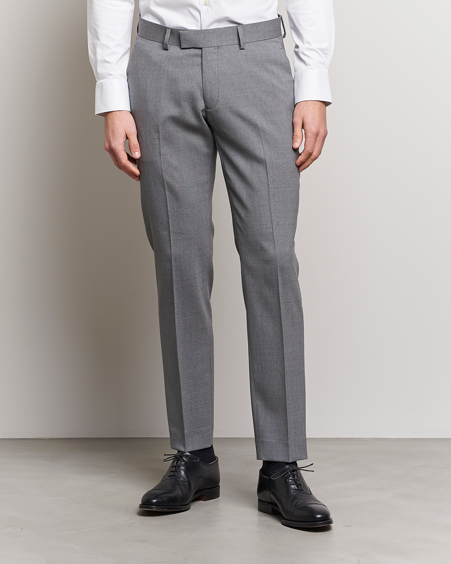 Hombres | Pantalones | Tiger of Sweden | Tordon Wool Suit Trousers Grey