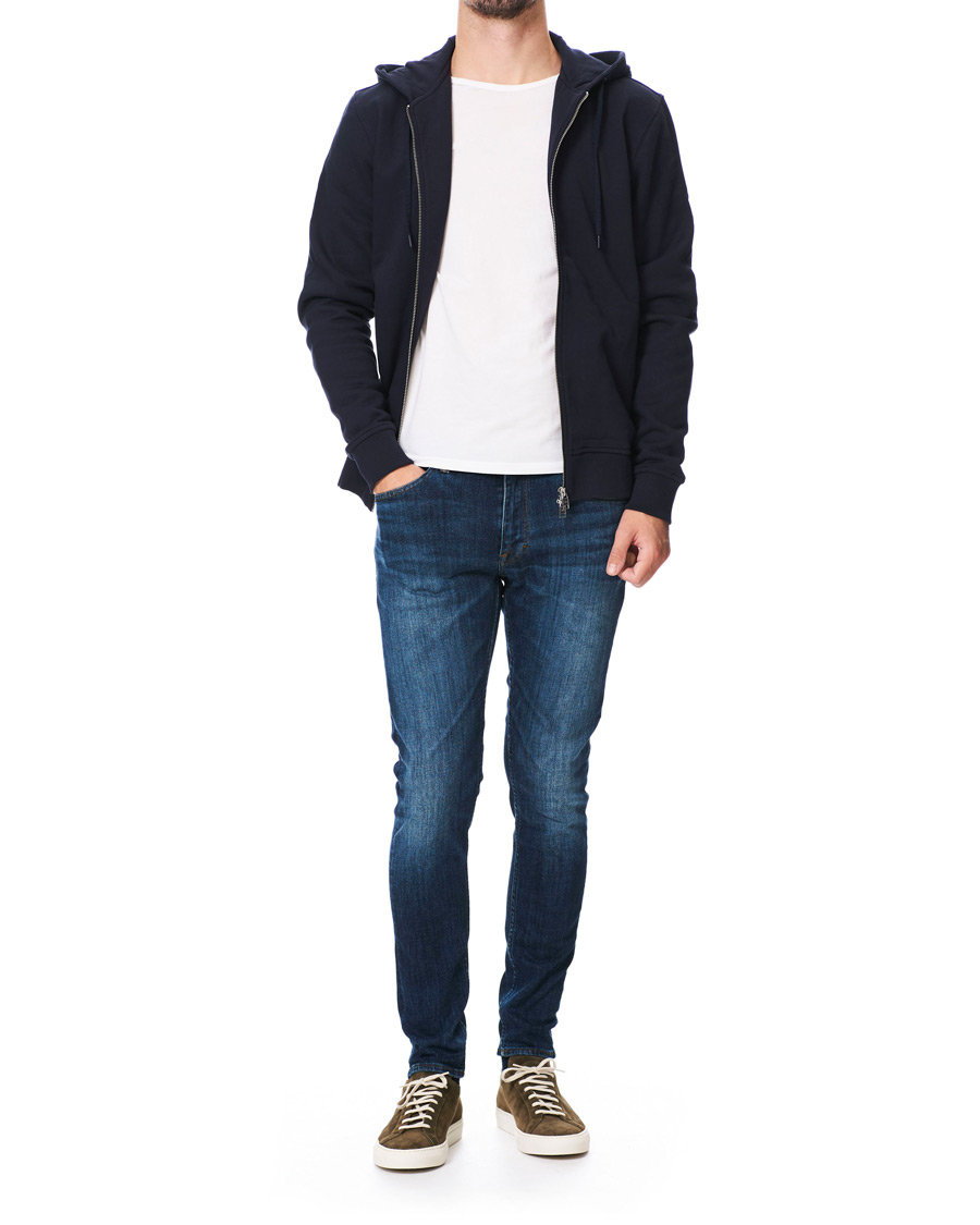 Hombres | Jerséis y prendas de punto | Tiger of Sweden | Movement Namir Full Zip Hoodie Blue