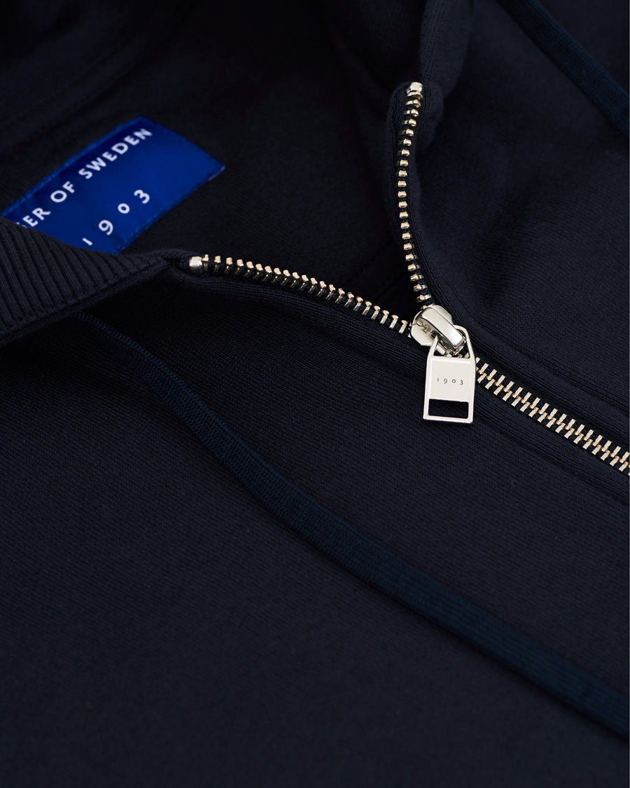 Hombres | Jerséis y prendas de punto | Tiger of Sweden | Movement Namir Full Zip Hoodie Blue