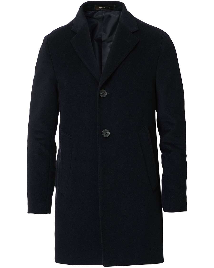 Hombres | Abrigos y chaquetas | Oscar Jacobson | Storvik Wool/Cashmere Coat Navy