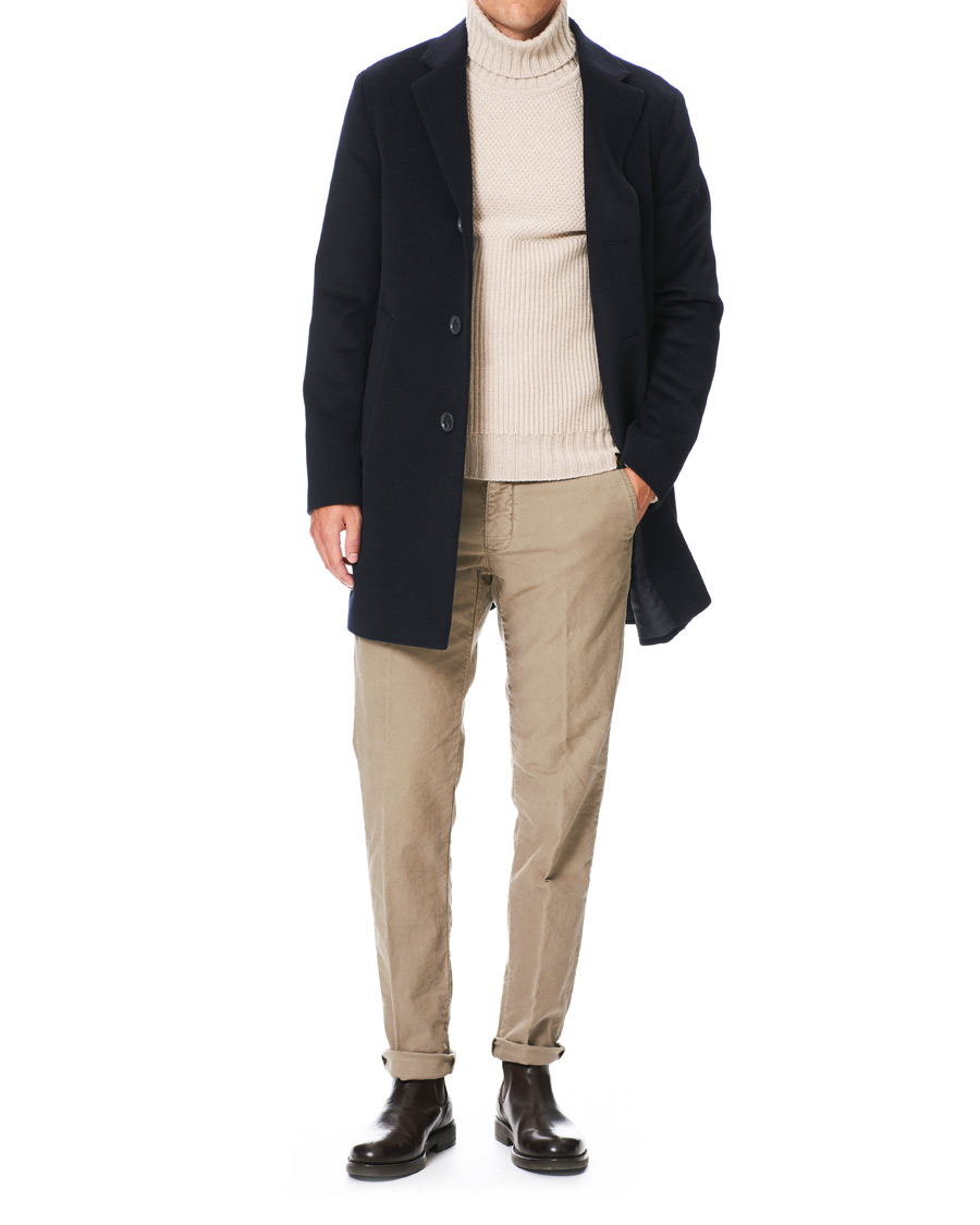 Hombres | Abrigos y chaquetas | Oscar Jacobson | Storvik Wool/Cashmere Coat Navy