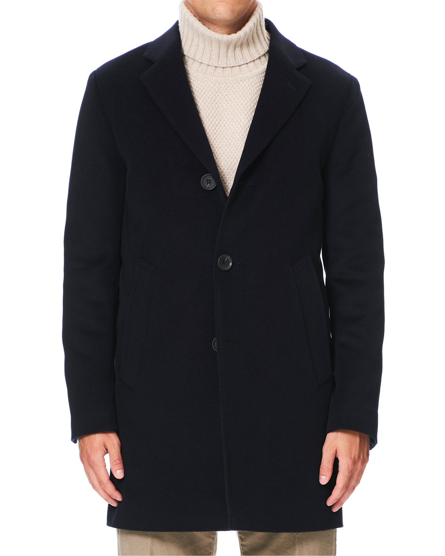Hombres | Abrigos y chaquetas | Oscar Jacobson | Storvik Wool/Cashmere Coat Navy