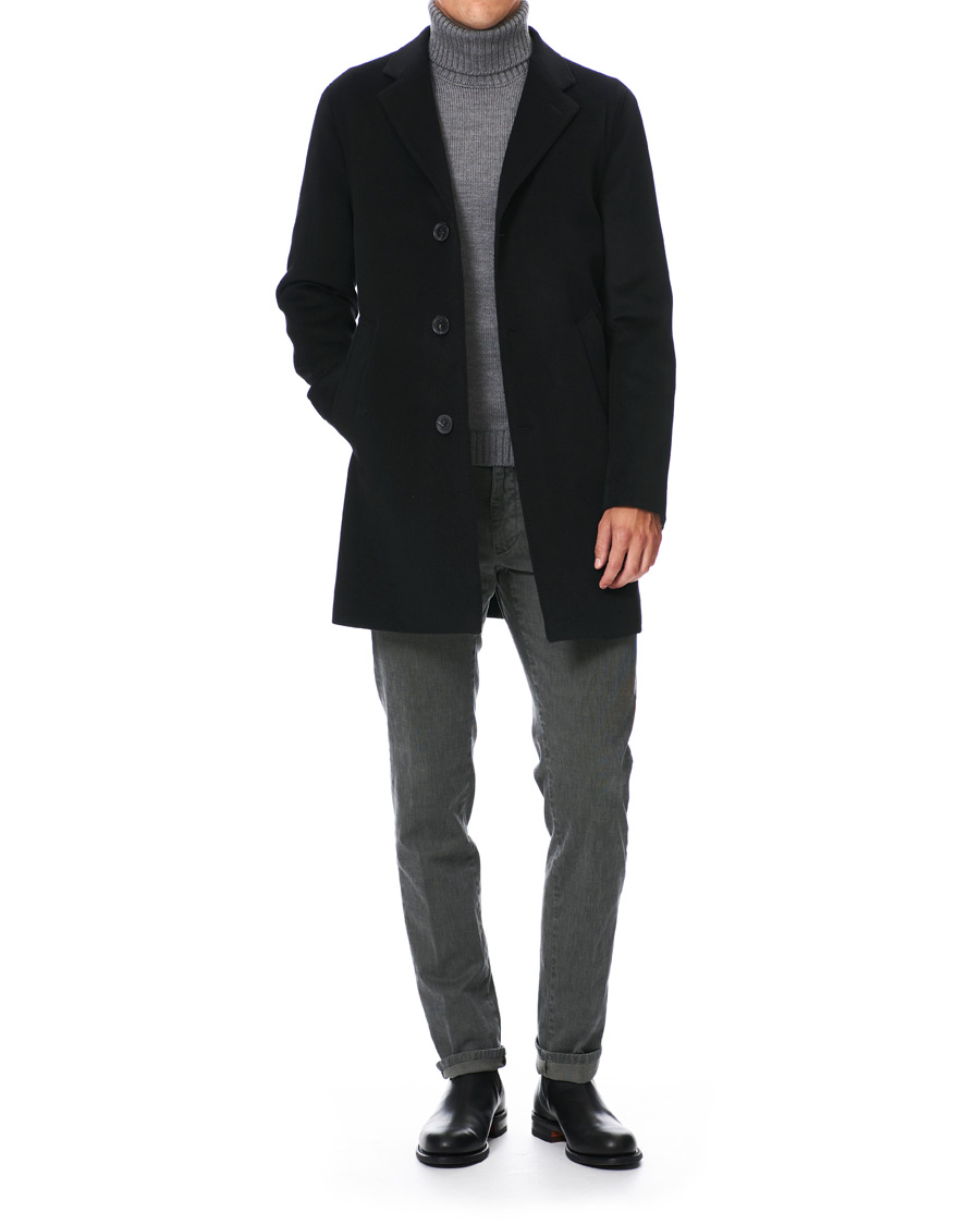 Hombres | Abrigos y chaquetas | Oscar Jacobson | Storvik Wool/Cashmere Coat Black