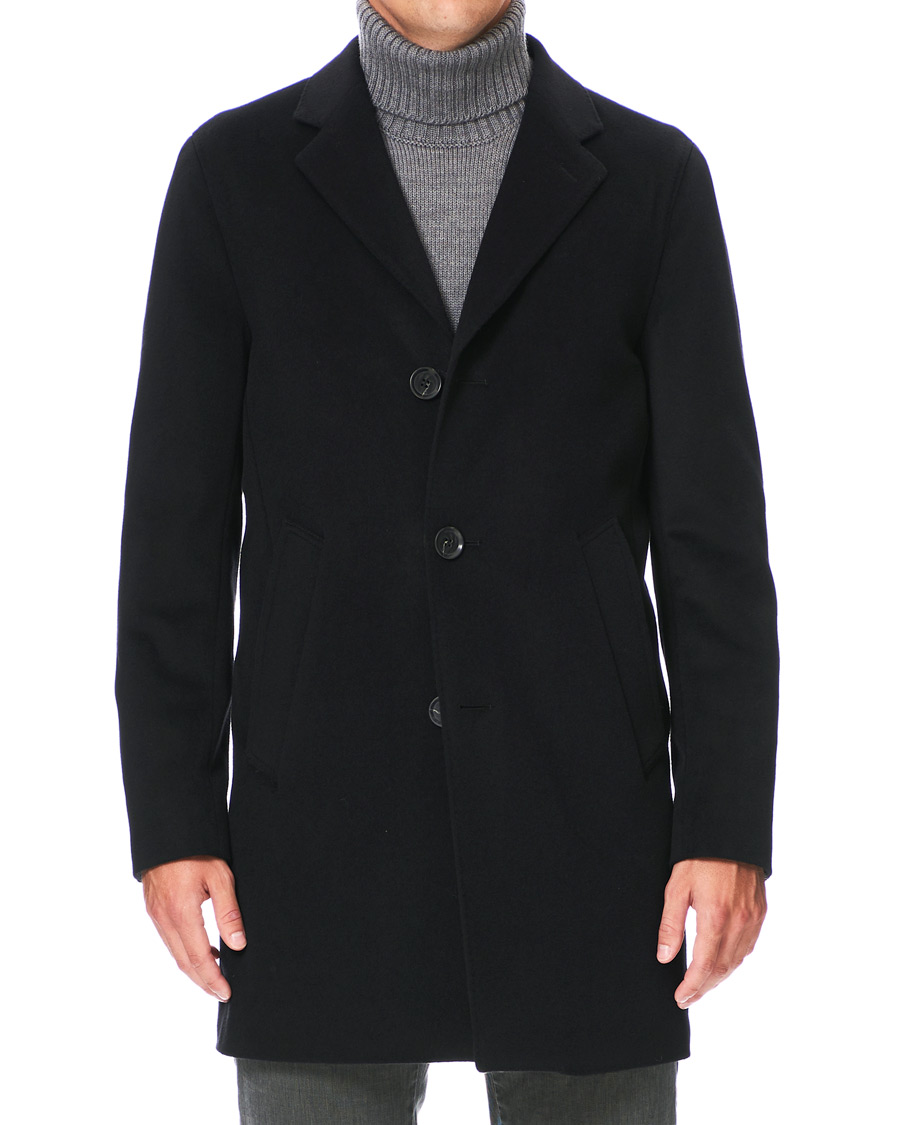 Hombres | Abrigos y chaquetas | Oscar Jacobson | Storvik Wool/Cashmere Coat Black