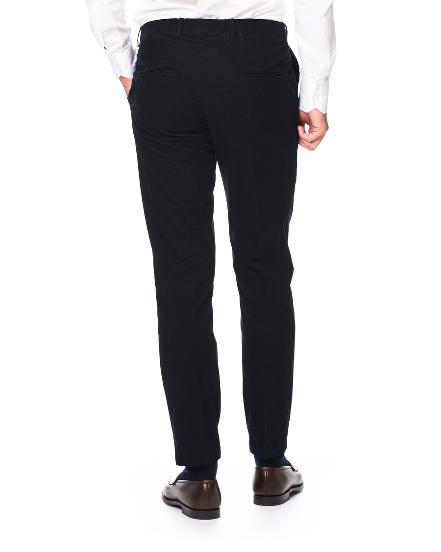 Hombres | Pantalones | Oscar Jacobson | Denz Baby Cord Trousers Navy