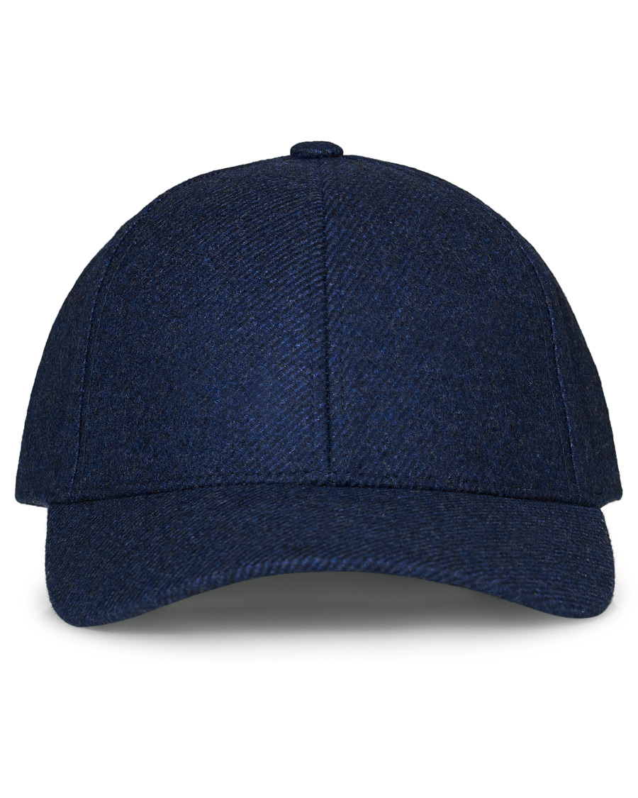 Hombres | Varsity Headwear Loro Piana Cashmere Baseball Cap Navy | Varsity Headwear | Loro Piana Cashmere Baseball Cap Navy