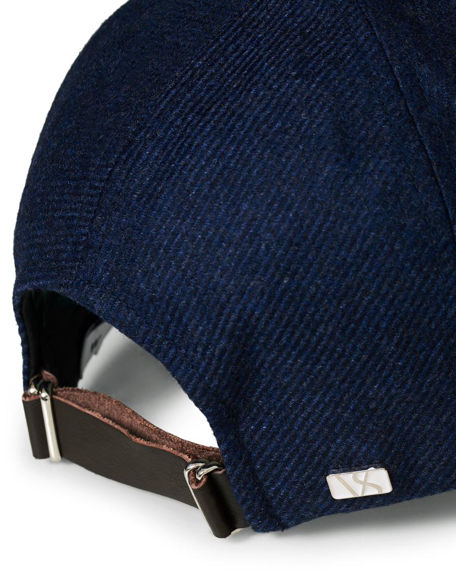 Hombres | Varsity Headwear Loro Piana Cashmere Baseball Cap Navy | Varsity Headwear | Loro Piana Cashmere Baseball Cap Navy