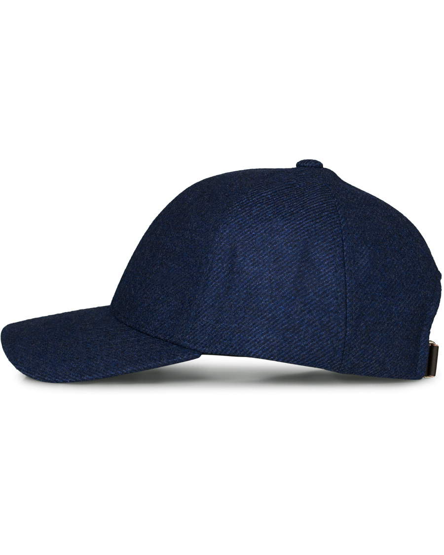 Hombres | Varsity Headwear Loro Piana Cashmere Baseball Cap Navy | Varsity Headwear | Loro Piana Cashmere Baseball Cap Navy