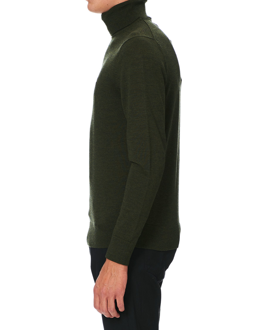 Hombres | Jerséis y prendas de punto | Calvin Klein | Superior Wool Rollneck Dark Olive
