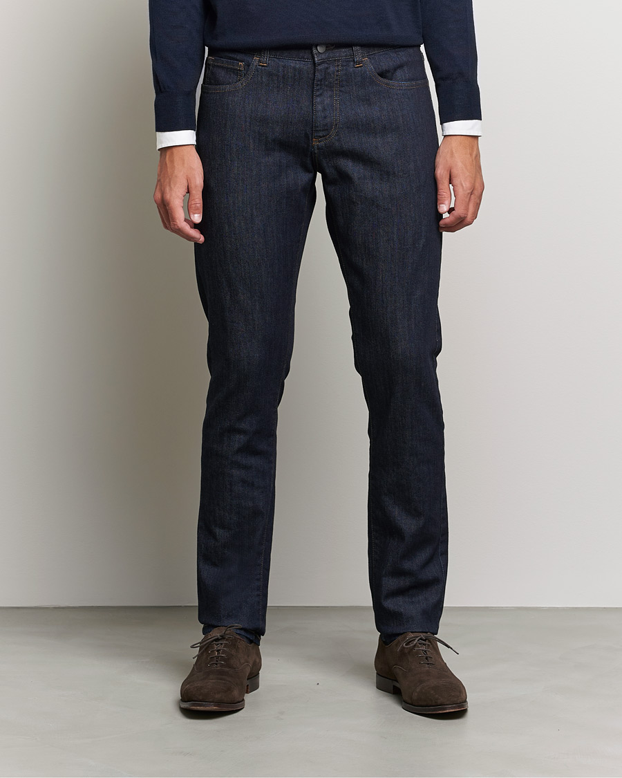 Hombres | Vaqueros | Canali | Slim Fit Stretch Jeans Dark Rinse