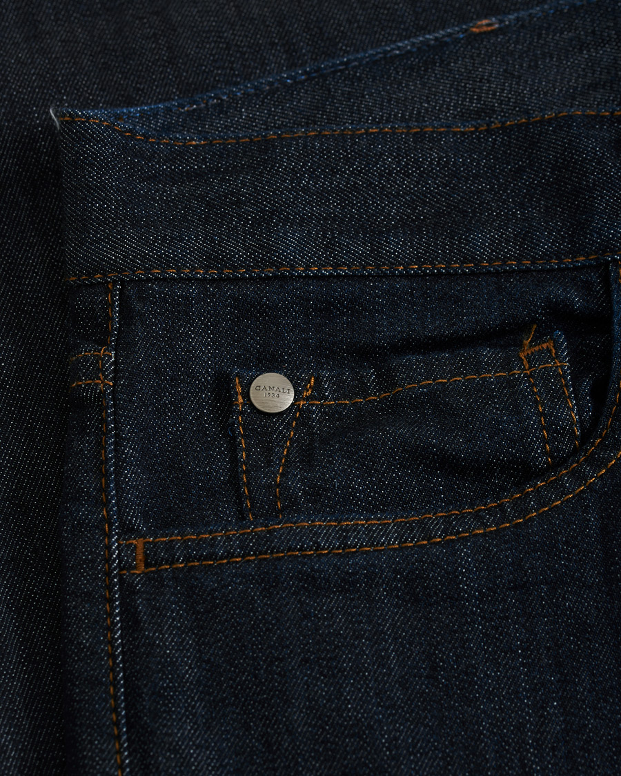Hombres | Vaqueros | Canali | Slim Fit Stretch Jeans Dark Rinse