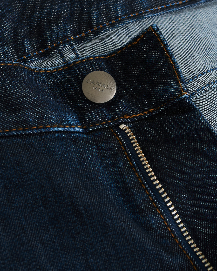 Hombres | Vaqueros | Canali | Slim Fit Stretch Jeans Dark Blue Wash