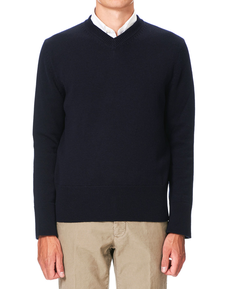 Hombres | Jerséis y prendas de punto | Paul Smith | V-Neck School Sweater Navy
