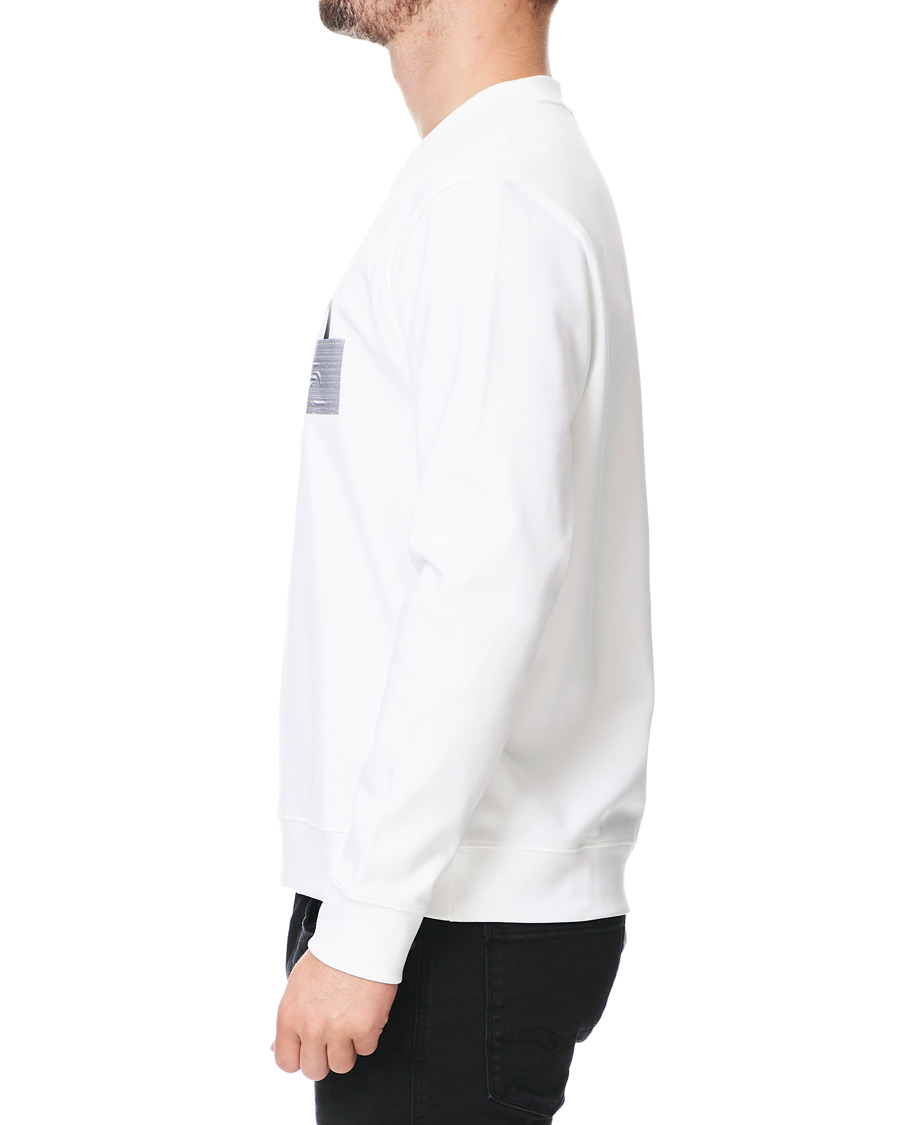 Hombres | Jerséis y prendas de punto | HUGO | Dicago Logo Crew Neck Sweatshirt White