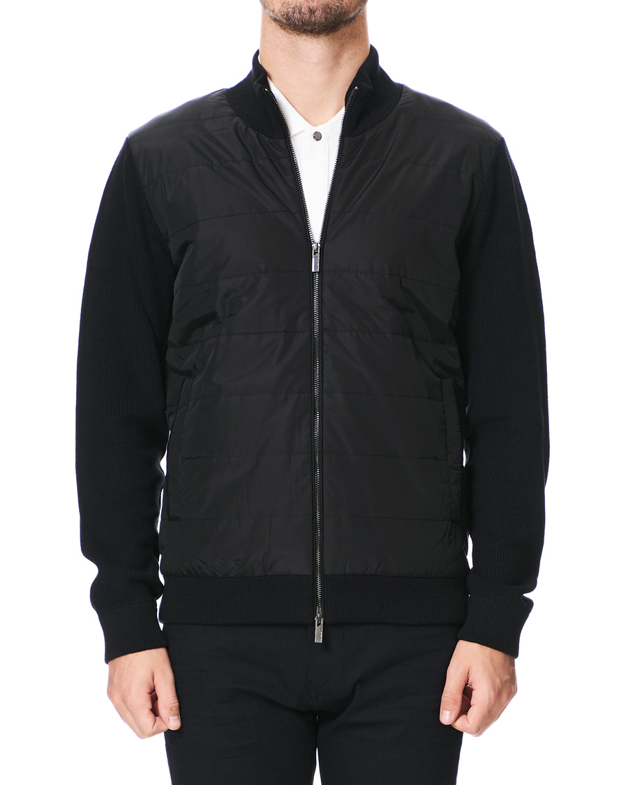 Hombres | Jerséis y prendas de punto | BOSS BLACK | BOSS Porsche Capsule Mandor Hybrid Full Zip Black