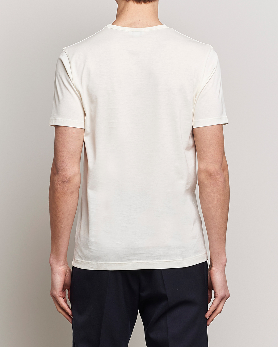 Hombres | Camisetas | Sunspel | Crew Neck Cotton Tee Archive White