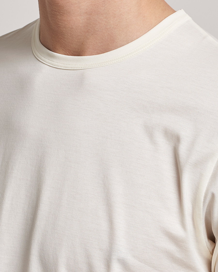 Hombres | Camisetas | Sunspel | Crew Neck Cotton Tee Archive White