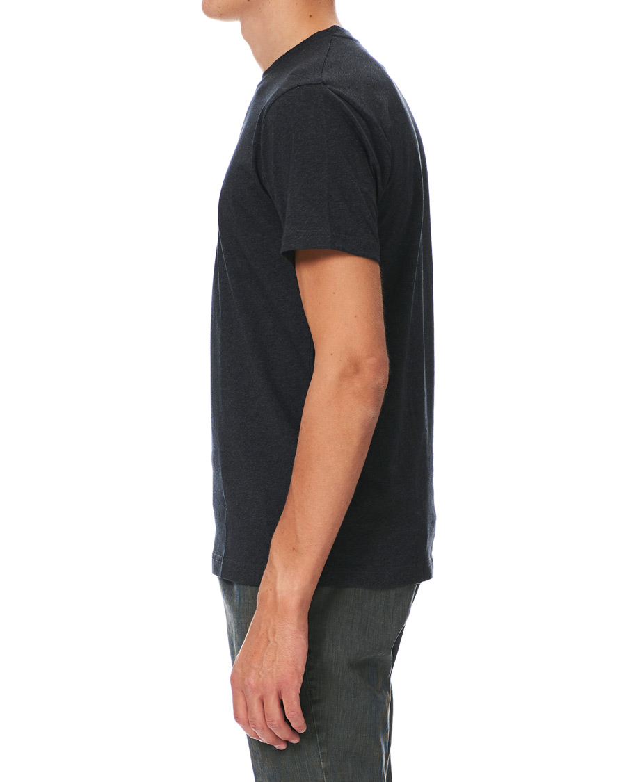 Hombres | Camisetas | Sunspel | Riviera Organic Tee Charcoal Melange