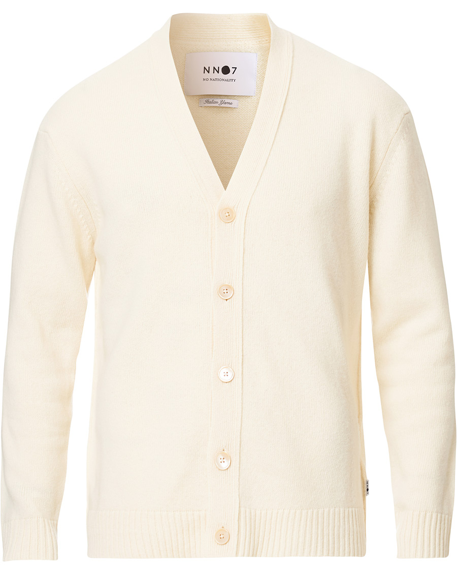 Hombres | Jerséis y prendas de punto | NN07 | Björn Wool Cardigan Cream