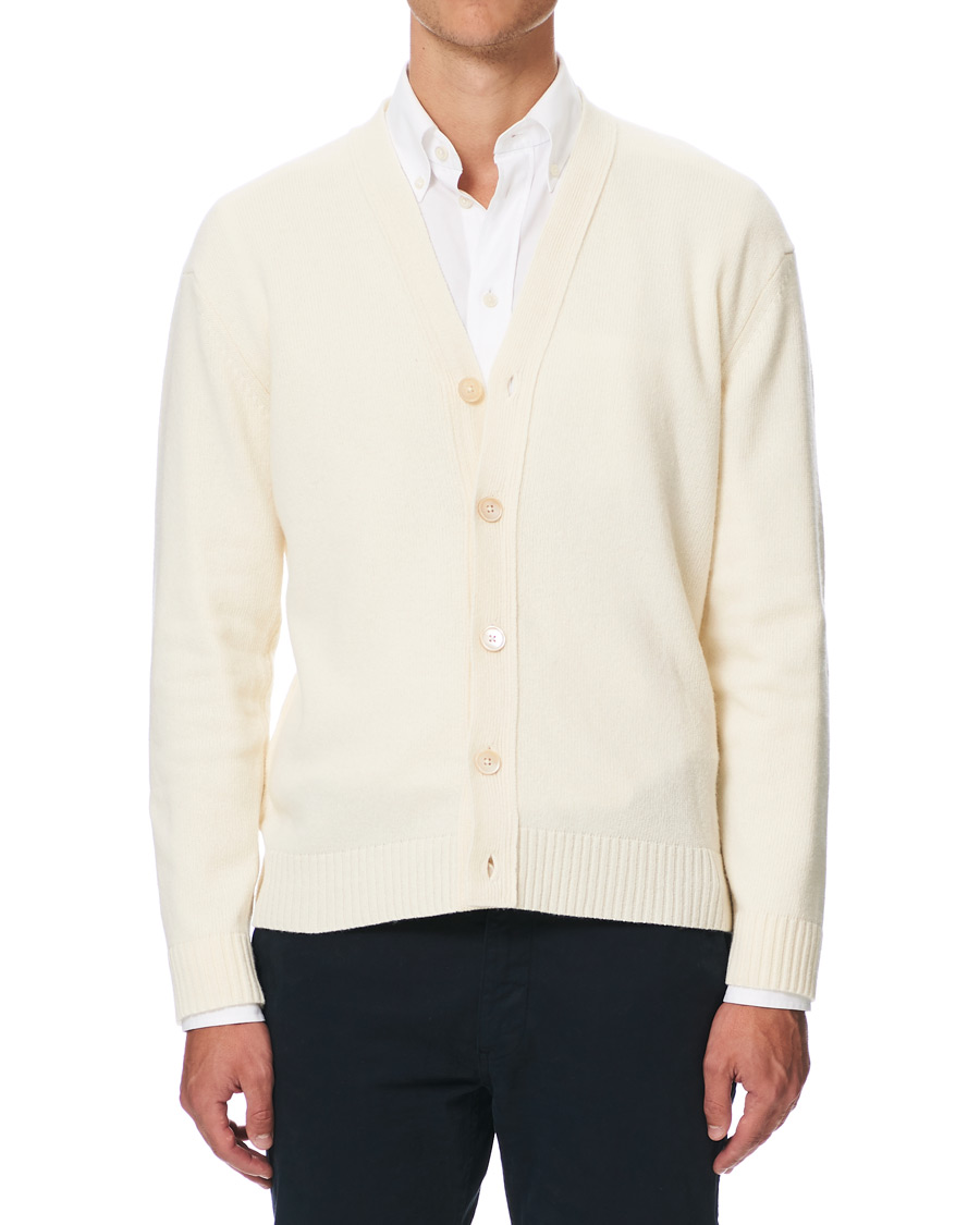 Hombres | Jerséis y prendas de punto | NN07 | Björn Wool Cardigan Cream