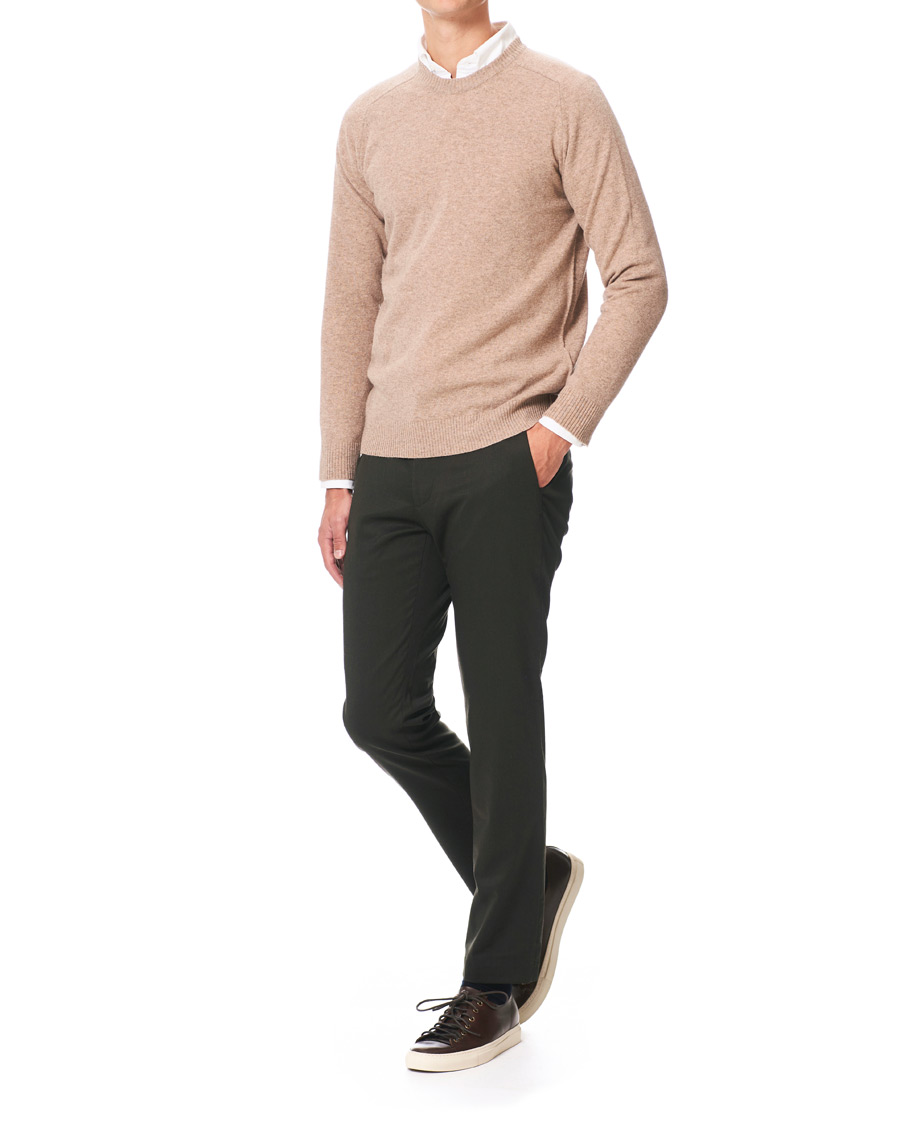 Hombres | Pantalones | NN07 | Theo Regular Fit Wool Trousers Army Green