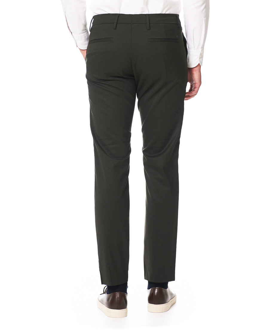 Hombres | Pantalones | NN07 | Theo Regular Fit Wool Trousers Army Green