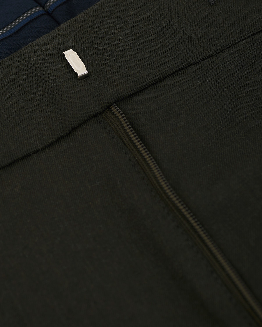 Hombres | Pantalones | NN07 | Theo Regular Fit Wool Trousers Army Green