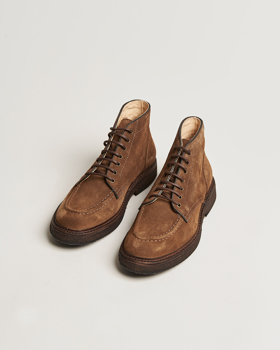 Hombres | Zapatos de ante | Astorflex | Nuvoflex Lace Up Boot Dark Khaki Suede