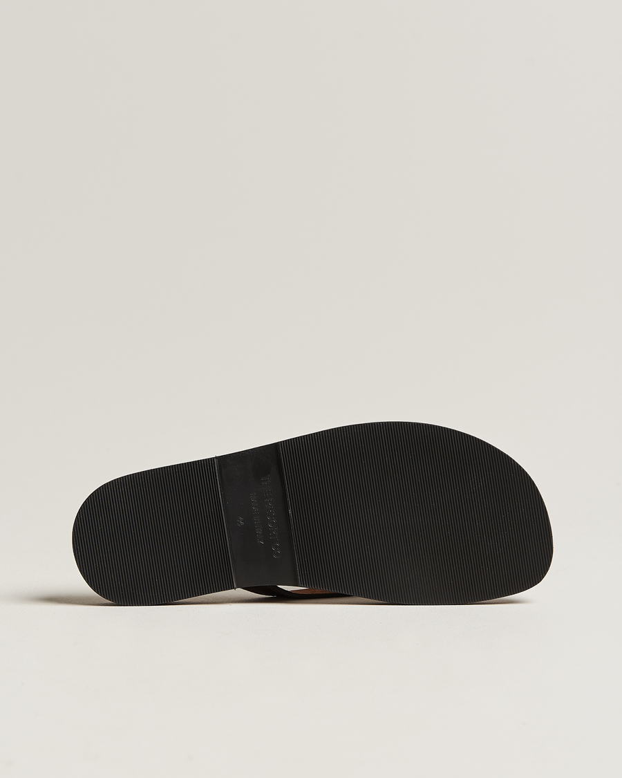 Hombres | The Resort Co Saffiano Leather Flip-Flop Brown | The Resort Co | Saffiano Leather Flip-Flop Brown