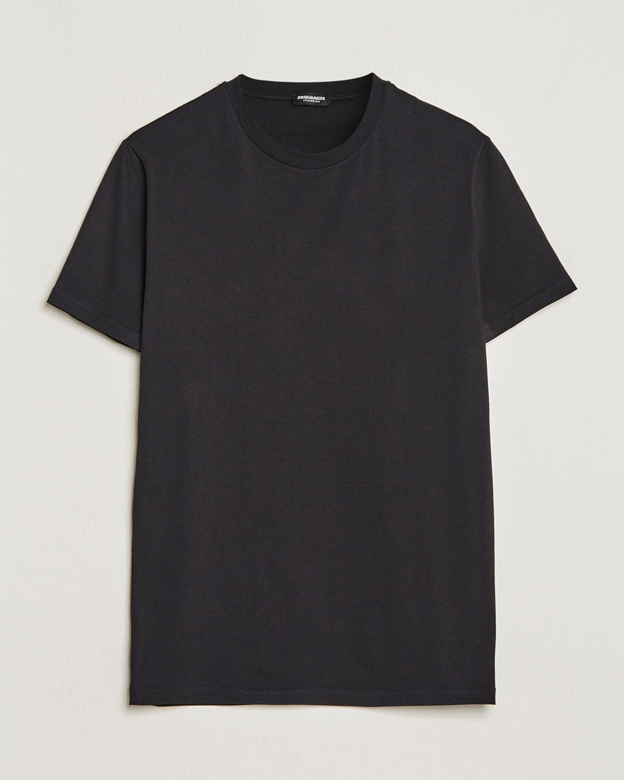 Hombres | Camisetas | Dsquared2 | 2-Pack Cotton Stretch Crew Neck Tee Black
