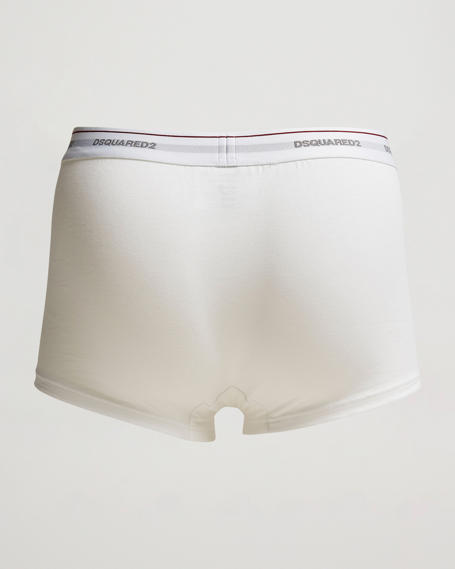 Hombres | Ropa interior y calcetines | Dsquared2 | 3-Pack Cotton Stretch Trunk White